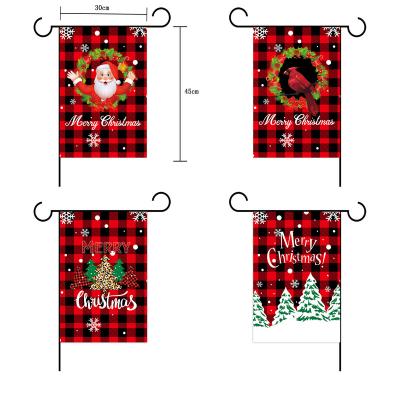 China Custom Outdoor Advertising Display Double Sided Christmas Garden Flags Deck Lawn Patio Upholstery for sale