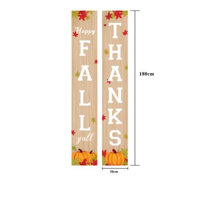 China Outdoor Advertising Display Thanksgiving Decoration Porch Couplet Party Decoration Door Curtain Porch Decoration Flag Hanging Banner for sale