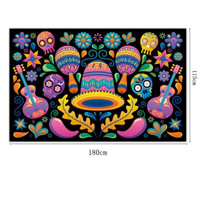 China Custom Outdoor Advertising Display Display Photography Backdrop Halloween Party Decorations Mexican Dead de los muertos Mexican themed diameter for sale