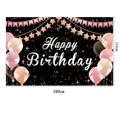 China Custom Outdoor Advertising Display Factory Outlet Happy Birthday Background Decorative Banner Party Porch Supplies Flag for sale