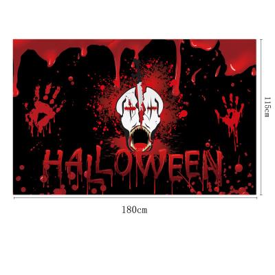 China Outdoor Advertising Display Halloween Photography Background Banner Party Decoration Porch Couplet Banner Wholesale for sale