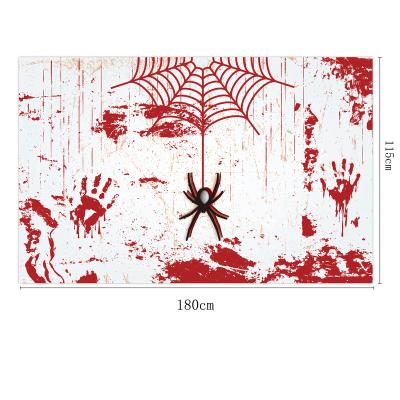 China Outdoor Advertising Display Halloween Photography Background Banner Party Decoration Porch Couplet Banner Wholesale for sale