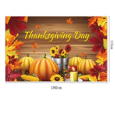 China Custom Turkey Pumpkin Banners Outdoor Advertising Display Thanksgiving Holiday Party Garden Decor Thanksgiving Fall Banners for sale