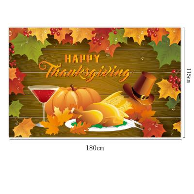 China Home Outdoor Advertising Display Thanksgiving New Party Entrance Decoration Background Cloth Banner Decoration Banner for sale