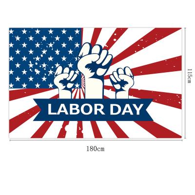 China Custom Decorative Labor Day Banners Outdoor Advertising Display Labor Day Party Decor Background Cloth Flag for sale