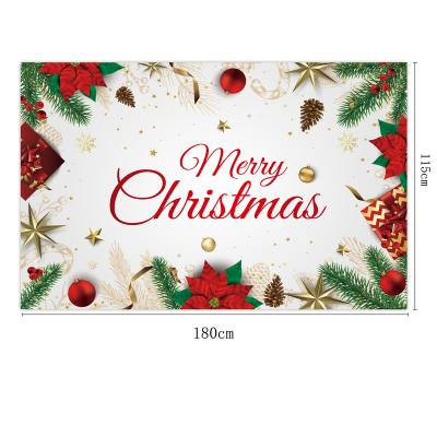 China Custom New Christmas Outdoor Advertising Display Porch Porch Couplet Garden Decoration Banner Background Banner for sale