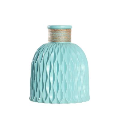 China Durable Mediterranean style flowerpot macaron vase simulation plastic flower vase for sale