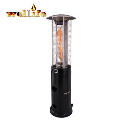 China 2021 high quality custom cheap modern rotary igniter china butane stocked glass tubeRound shape outdoor heater for sale