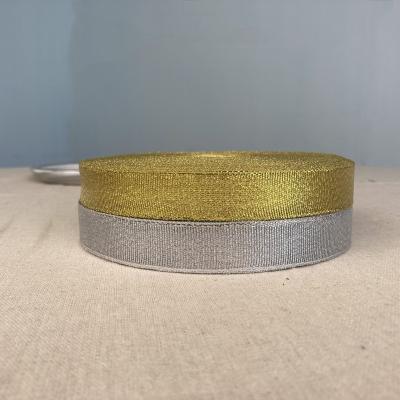 China Custom Made Gloss Gold Silver Onion Ribbon Metallic Ribbon Ribbon for sale