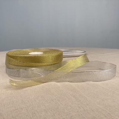 China Custom Made Gloss Gold Silver Onion Ribbon Metallic Ribbon Ribbon for sale