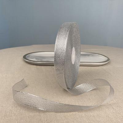 China Custom Made Gloss Gold Silver Onion Ribbon Metallic Ribbon Ribbon for sale