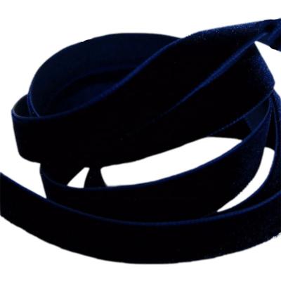 China Durable Double Face Velvet Nylon Black Ribbon for sale