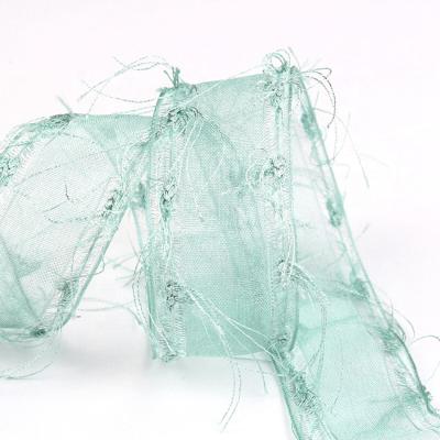 China Transparent Band Viable Chiffon Hat Ribbon for sale