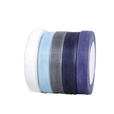 China China Stocked Sales Sizes 3-75mm Solid Color Sheer Organza Ribbon for sale