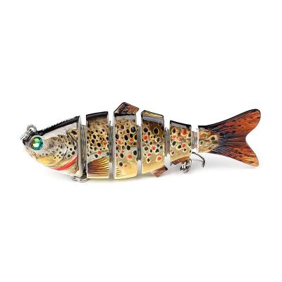 China 6 Parts ABS Realistic Water Fishing Top Trout Fishing Lures For Bass Multi Jointed Swim Groundbaits Swimming Lures Kit for sale