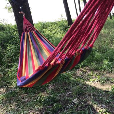 China New Adult Outdoor Camping Hanging Folding Knit Outdoor Hammock Hammock Bed for sale