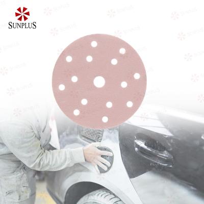 China Factory 5 Inch 125mm Abrasive Automotive Net Sanding Emery Paper SUNPLUS Customized Sanding Paper for sale