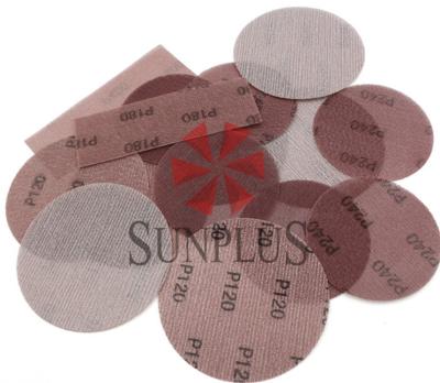 China Sunplus Abrasives Mesh Net Sandpaper File Sheet Sandpaper Discs 125mm for sale