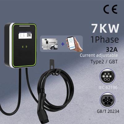 Κίνα 32A 7kw GBT EV φορτιστή Wallbox EVSE τύπου 2 σταθμός φόρτισης τοίχωμα προς πώληση