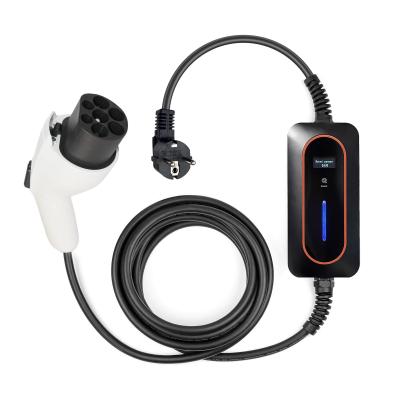 China 3.5kw 7kw GB/T EV Charger 8A a 32A Carregador portátil ajustável para veículos elétricos à venda