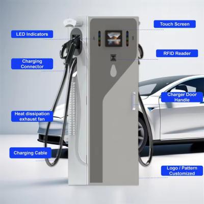 China 20kw 30kw 40kw 60kw 380V OCPP1.6J Station Dc Fast Electric Car Charger GBT CCS1 CHAdeMO CCS2 Ev Charging Station for sale