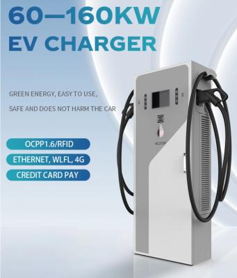 China Cargador de vehículos eléctricos de corriente continua de 60 kW 120 kW 160 kW con OCPP 1.6J Ccs1 Ccs2 Chademo Gbt Ev Estación de carga rápida de corriente continua para vehículos eléctricos en venta