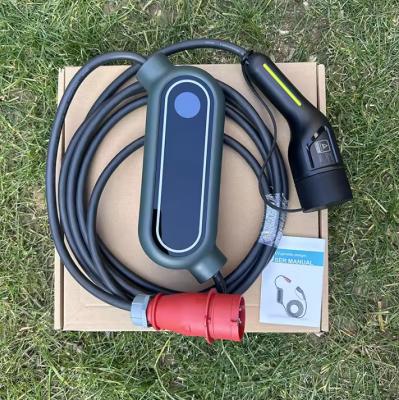 China Type 2 Portable EV Charger 11kw 22kw 16A 32A current adjustable 3 Phase Fast Charging EV Charger for sale