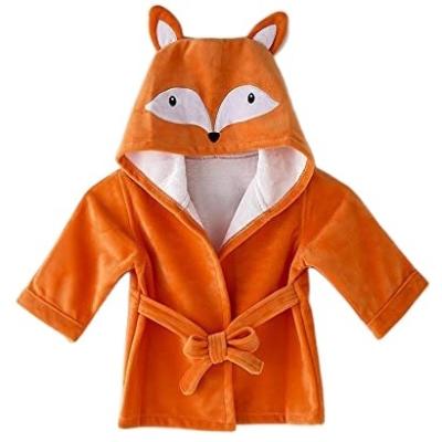 China Design Breathable Animal Bathrobe For Babies Custom Logo Baby Bathrobe 100% Cotton Embroidered Hooded Towel for sale