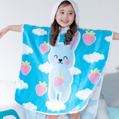 China Full Design Kids Poncho QUICK DRY Colorful Printing Hooded Beach Towel for sale