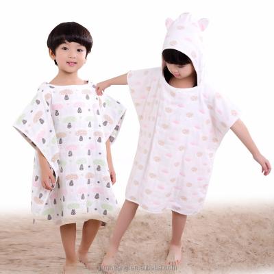 China Compressed Design Custom Baby Jacquard Bamboo Hooded Towel for sale