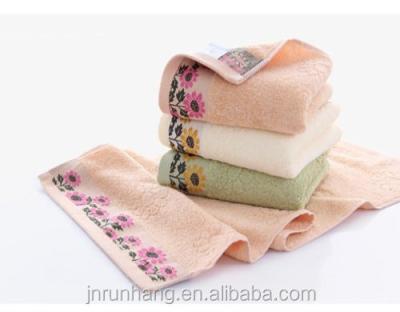 China baumwolle QUICK DRY 100% cotton terry hand towel with embroidery logo for sale