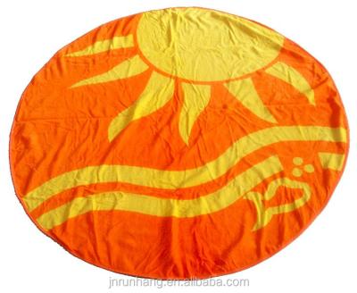 China QUICK DRY Custom Microfiber Screen Printing Round Beach Towel for sale