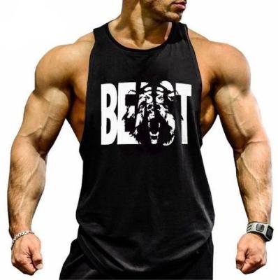 China Anti-pilling 95% cotton 5% spandex custom screen printing logo design gym tank top for sale