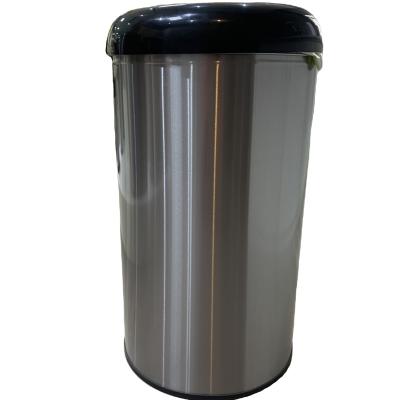 China Sustainable 50L Household Stainless Steel Open Top Trash Can for sale