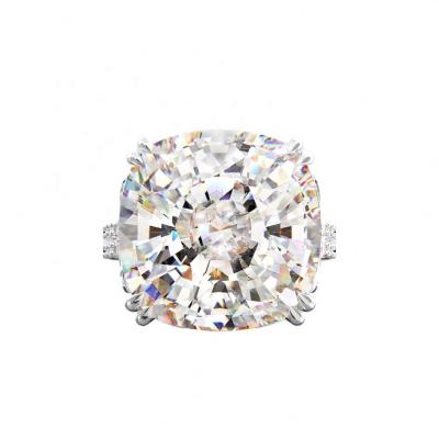 China Carat 21.5 S925 Sterling Silver Single Atmospheric Explosion Western Style Square 14X14 Ring Wholesale for sale