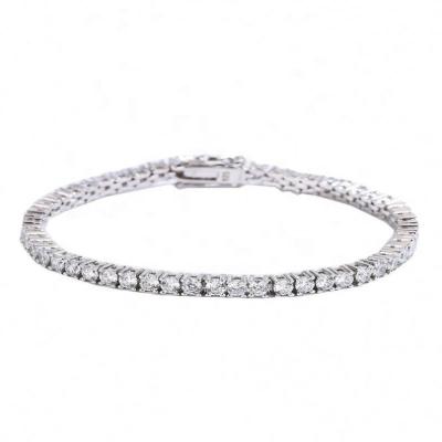 China BOHIME adapted original 925 Sterling Silver Bracelet Round Full Diamond Female Chain for sale