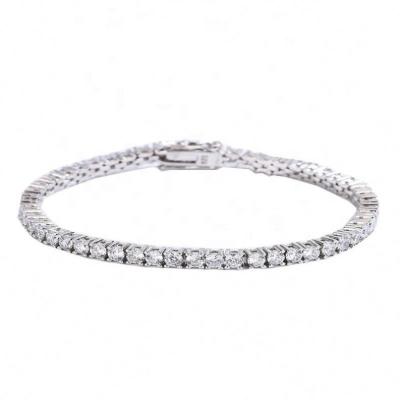 China New 925 Sterling Silver Bracelet Full Diamond Base BOHEMIA Snake Bone Female Chain for sale