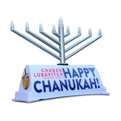 China Large Outdoor Chanukah Menorah For Taxi Top Candle Light Taxi Top LED Sign for sale