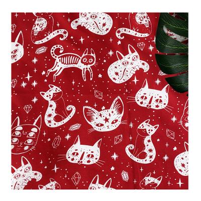 China 2021 pure new cartoon polyester printed fabric for children's clothing soft fabric for sale