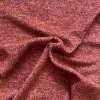 China Stretch Textile T/R Plain Dyed 100%Polyester Spandex Angora Hacci Knitting Fabric For Garment Cloth for sale