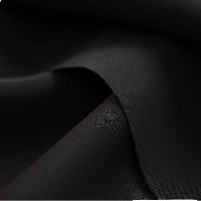 China Wholesales good quality 100% pure polyester stretch dyed solid fabric for making dress garment for sale