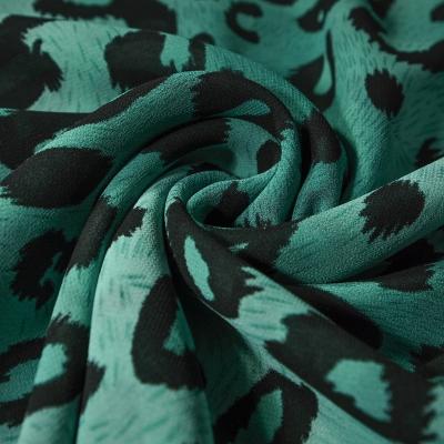 China Free Sample 100% Pure Polyester Leopard Snake Skin Minky Digital Print Chiffon Fabric for sale