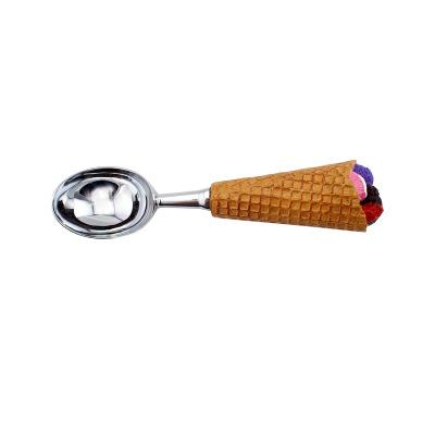 China Viable Creative Melon Fruit Ice Cream Spoon Zinc Alloy Tools With Resin Handle Scoop For Ice Cream Scoops for sale