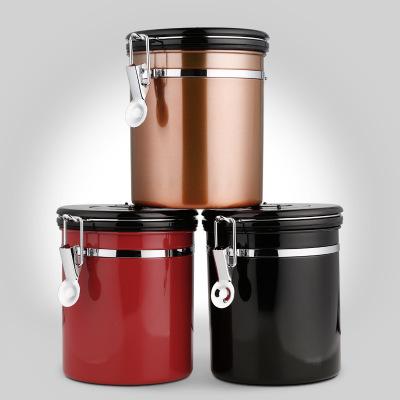 China Freshness Preservation Stainless Steel Coffee Bean Sugger Tea Storage Canister Kitchen Tools for sale