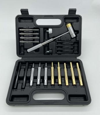 China High Quality Gunsmith Brass and Steel Pin Punch Set Made of Solid Hardware DIY Tools Including Punch and Steel Hammer for sale