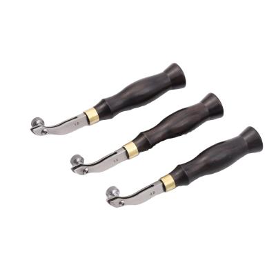 China Handle + sandalwood steel 2021 high quality edge tool creasing leather hand tools for sale