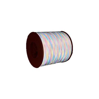 China 2021 washable new design 0.2 mm iridescent reflective yarn for sweater/scarf/sock/hat, rainbow reflective yarn for sale