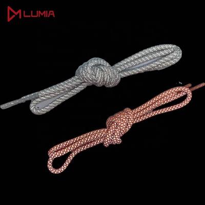 China Top Selling Safety Rainbow Warning Double Side 0.5mm Reflective Knitting Yarn For Ribbon for sale