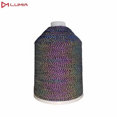 China 2021 New Launch Black Rainbow Reflective Shrink Stocking Yarn For Knitting Socks for sale