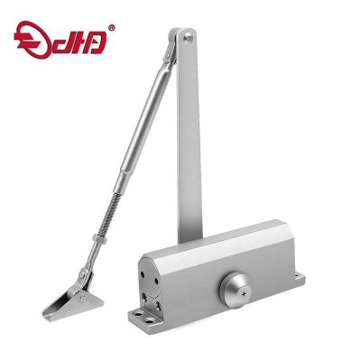 China Aolly Aluminum Hydraulic Door Closer Exterior Mounted Door Closer With Plug Open Automatic Close 45-65KG for sale